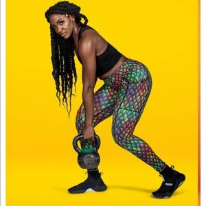 Rainbow Dragon Skin Leggings by GRRL. Heidi size